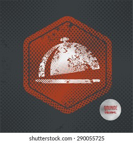 Food symbol on grunge icon background,clean vector