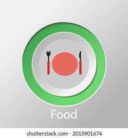 food symbol on the white background.