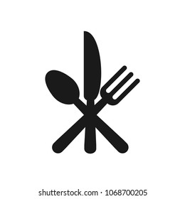 Food symbol. Restaurant Icon. fork and spoon logo. Vector eps 10.