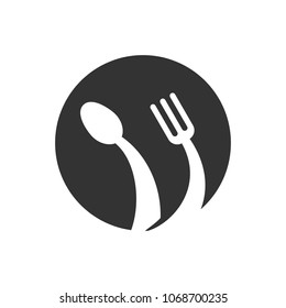 Food symbol. Restaurant Icon. fork and spoon logo. Vector eps 10.