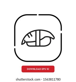 Food symbol, sushi outline vector icon. Modern, simple flat vector illustration for web site or mobile app