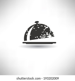 Food symbol,grunge vector