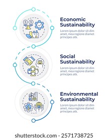 Food system sustainability infographic design template. Green production, technology. Data visualization 3 options. Process vertical flow chart