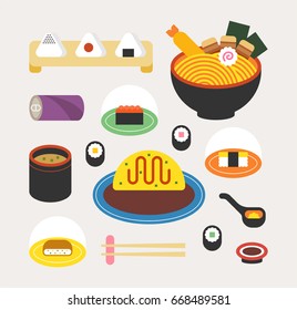 Food table vector illustration flat design
