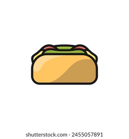 Food tacos logo design vector