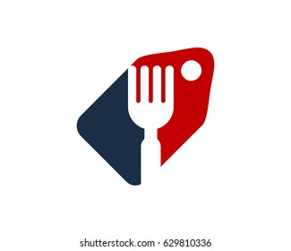 Food Tag Icon Logo Design Element