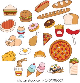 
food, takeaway, fast food, set