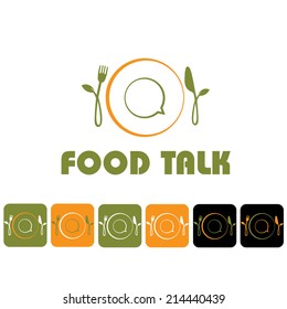 food talk illustration and icon set