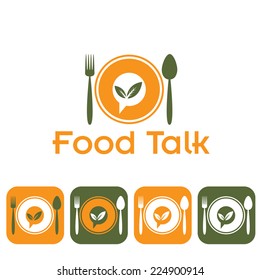 food talk illustration and icon set