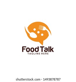 Food talk logo icon vector
