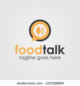 Food Talk Logo Template Design