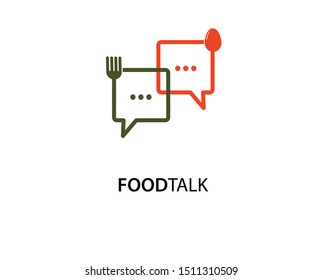 food talk logo template design vector