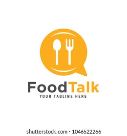 Food talk,Vector Logo Template