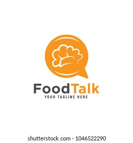 Food talk,Vector Logo Template