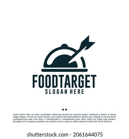 food target ,arrow , logo design template