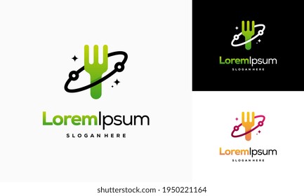 Food Tech logo designs concept vector, Food Planet logo designs concept vector