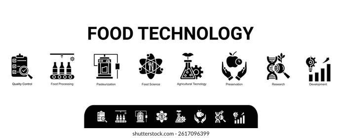 Food technology concept with icons web