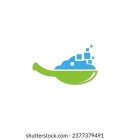 Food technology design logo vector image