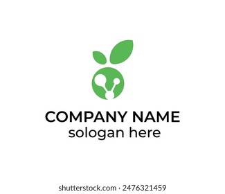 Food technology logo design template for company