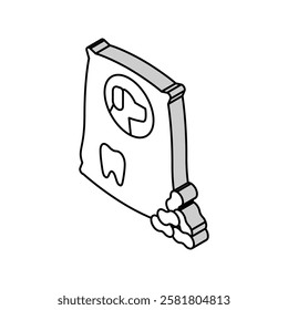 food for teeth isometric icon vector. food for teeth sign. isolated symbol illustration