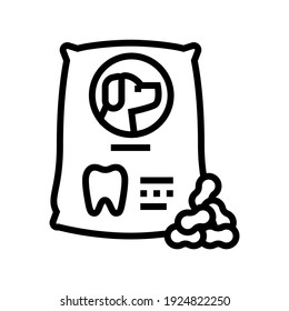 food for teeth line icon vector. food for teeth sign. isolated contour symbol black illustration