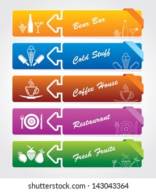  Food Template Banner Vector Design. EPS 10