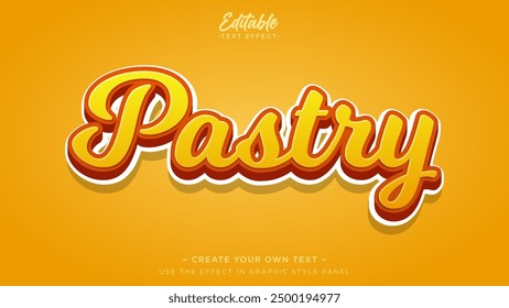 Food  text effect, Dessert text style promotion for banner headline