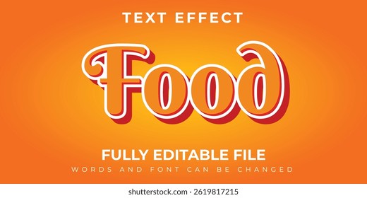 Food Text Effect With Gradation Background