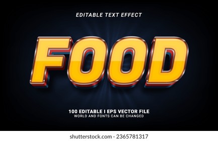 estilo gráfico de efecto de texto alimentario