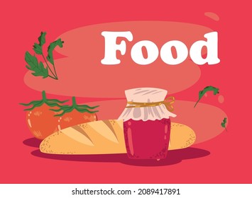 food texture card with lettering
