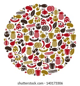 Food theme abstract vector