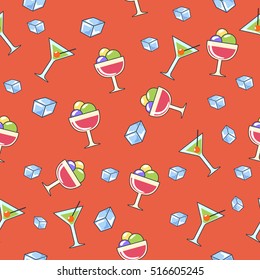 Food theme seamless pattern, Food background template