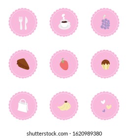 Food themed collection. Cute illustrated set.