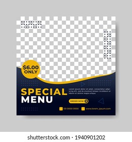 food themed flyer or social media post template 