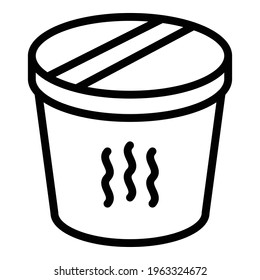 Food thermos icon. Outline Food thermos vector icon for web design isolated on white background