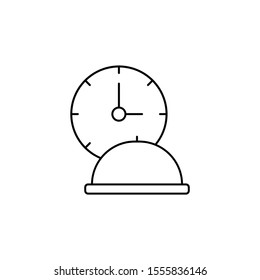 Food time, clock icon. Simple line, outline vector of icons for ui and ux, website or mobile application