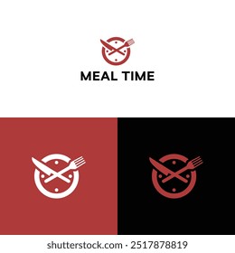 food time design logo template vector
