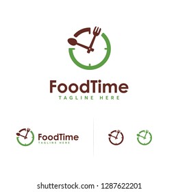 food time logo design template, vector illustration