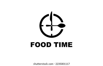 food time logo design template, symbol on white background, vector illustration