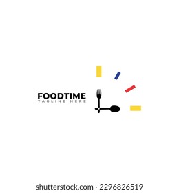 food time logo design template, vector illustration