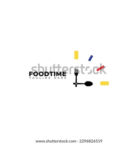 food time logo design template, vector illustration