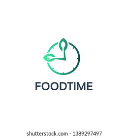 Food Time logo design vector template