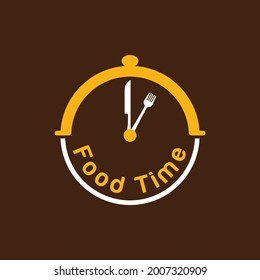 Food Time Restaurant Coffee Shop Bar Food Court Hotel Clock Logo