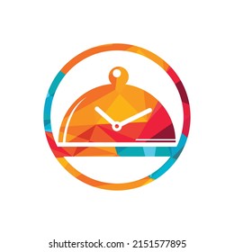 Food time vector logo design template.