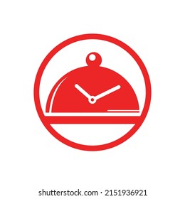 Food time vector logo design template.