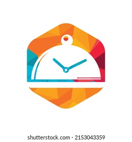 Plantilla de diseño del logotipo del vector de tiempo de alimentación.