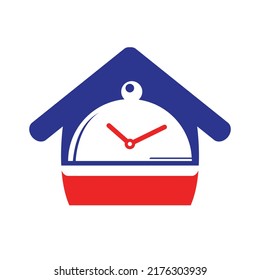 Food time vector logo design template.