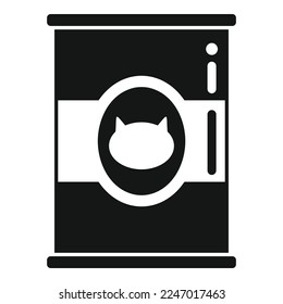La lata de comida puede enarbolar un vector simple. Buen aperitivo. Envase para animales