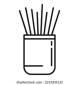 Food toothpick icon outline vector. Tooth pick. Wood stick