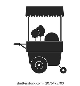 Food trailer vector icon.Black vector icon isolated on white background food trailer.